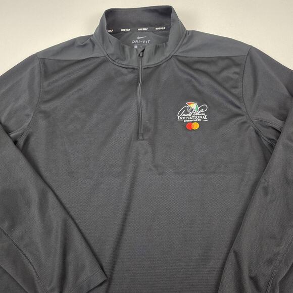 Nike Golf Dri-Fit Pullover Mens XL Black Arnold Palmer Invitational Quarter Zip - Picture 2 of 11